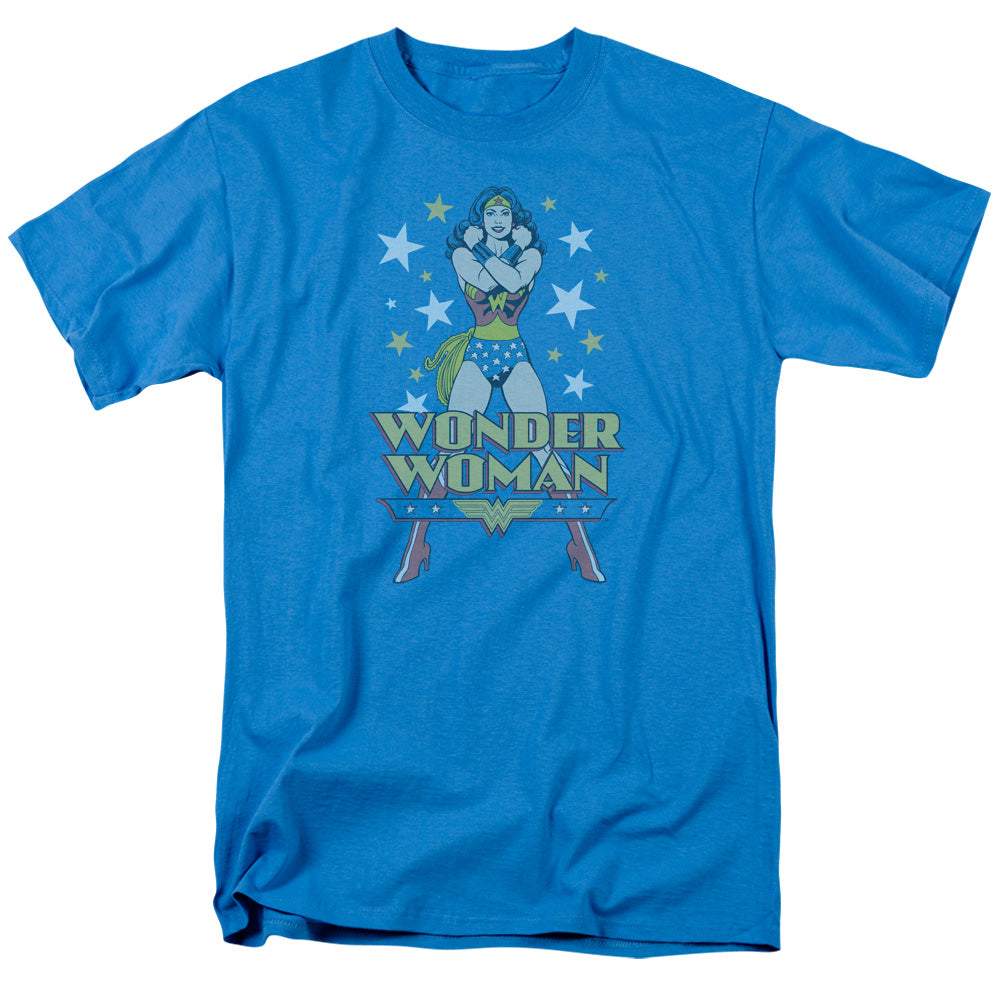 AN OFFCIALLY LICENSED DC A WONDER MEN'S REGULAR FIT T-SHIRT TURQUOISE