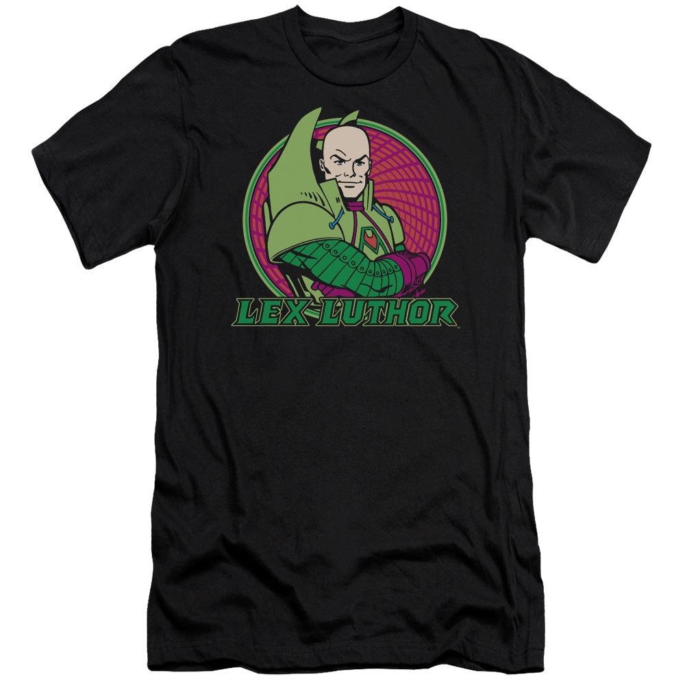 AN OFFCIALLY LICENSED DC LEX LUTHOR MEN'S PREMIUM SLIM FIT T-SHIRT BLACK