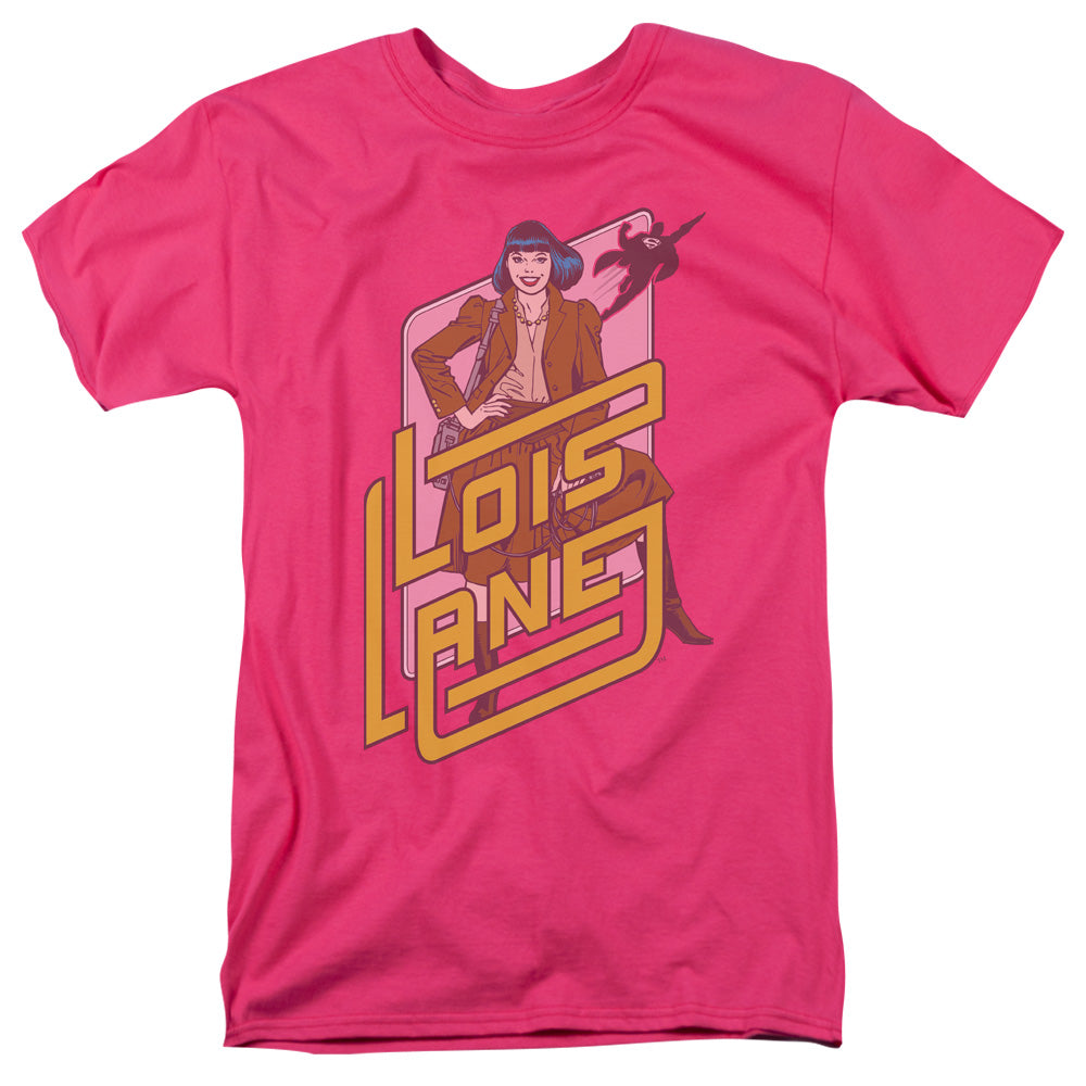 AN OFFCIALLY LICENSED DC LOIS LANE MEN'S REGULAR FIT T-SHIRT HOT PINK