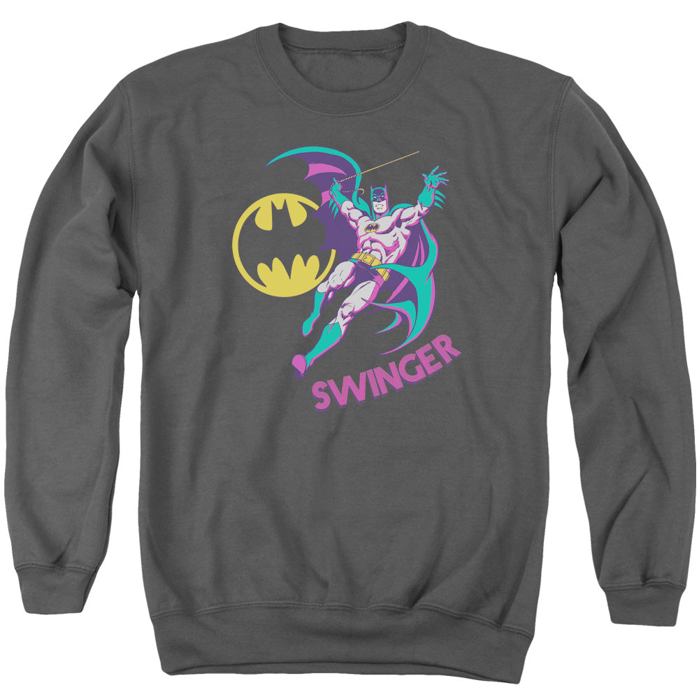 AN OFFCIALLY LICENSED DCO SWINGER ADULT UNISEX CREWNECK SWEATSHIRT CHARCOAL