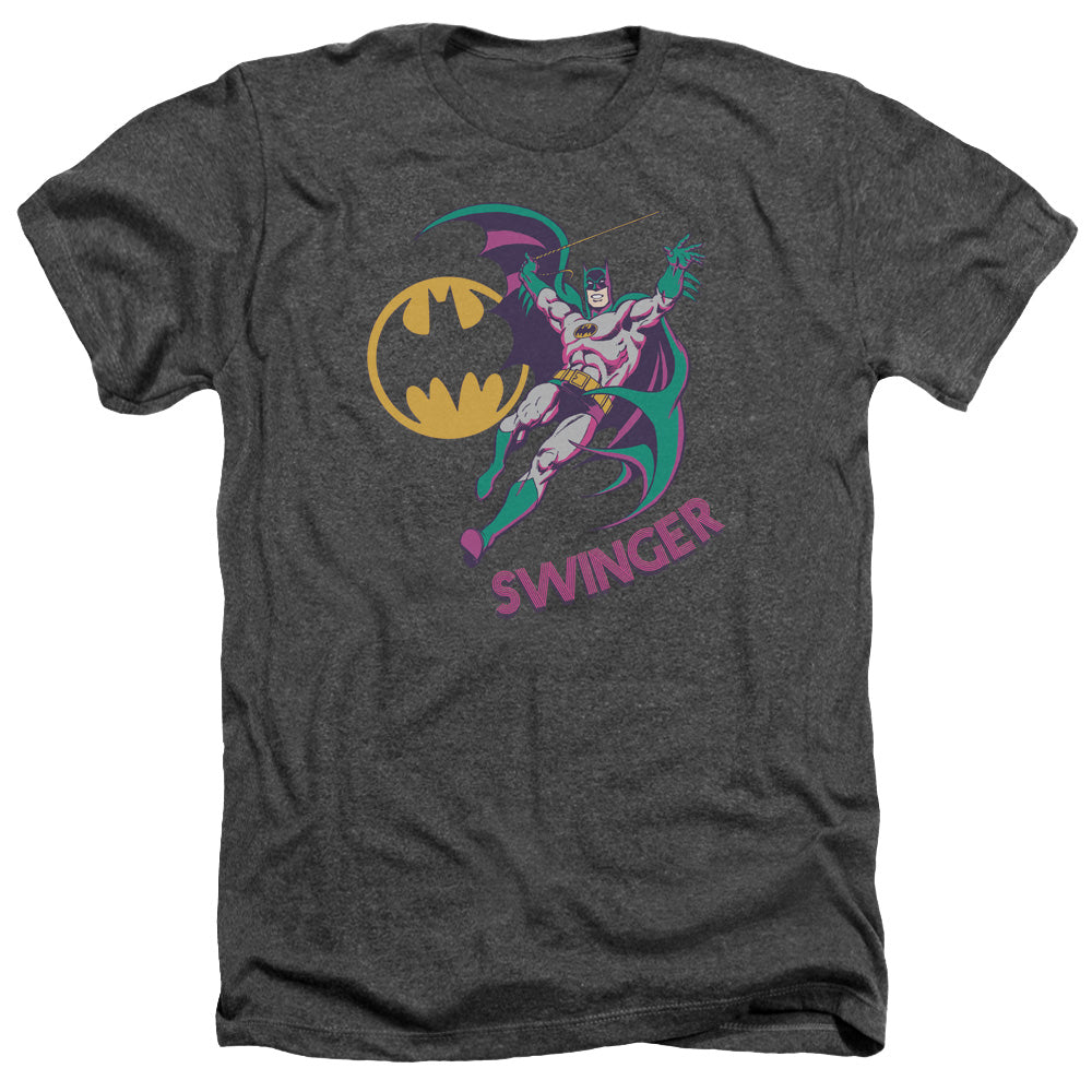 AN OFFCIALLY LICENSED DCO SWINGER MEN'S HEATHER T-SHIRT CHARCOAL