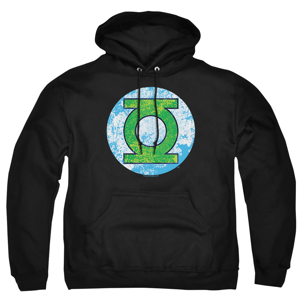 AN OFFCIALLY LICENSED DCO GL NEON DISTRESS LOGO ADULT UNISEX PULLOVER HOODIE BLACK