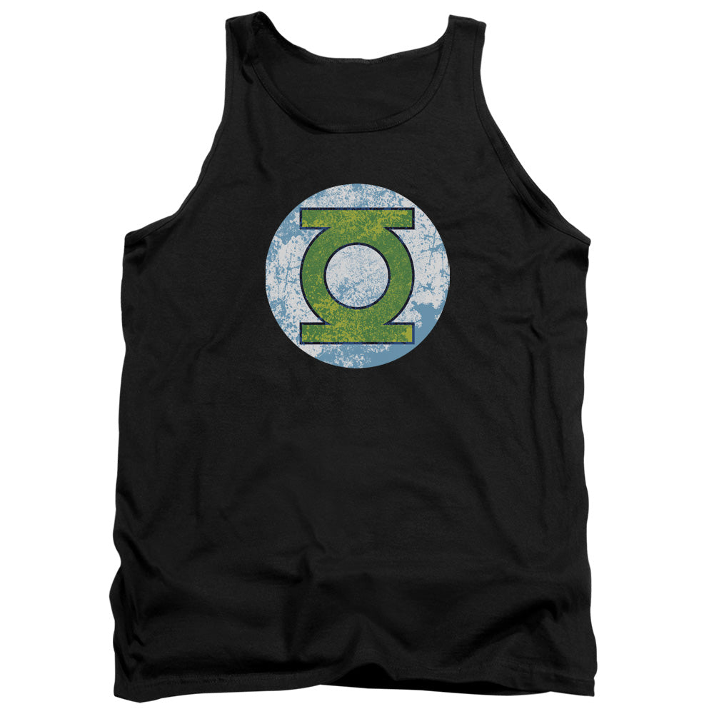 AN OFFCIALLY LICENSED DCO GL NEON DISTRESS LOGO ADULT UNISEX TANK TOP BLACK