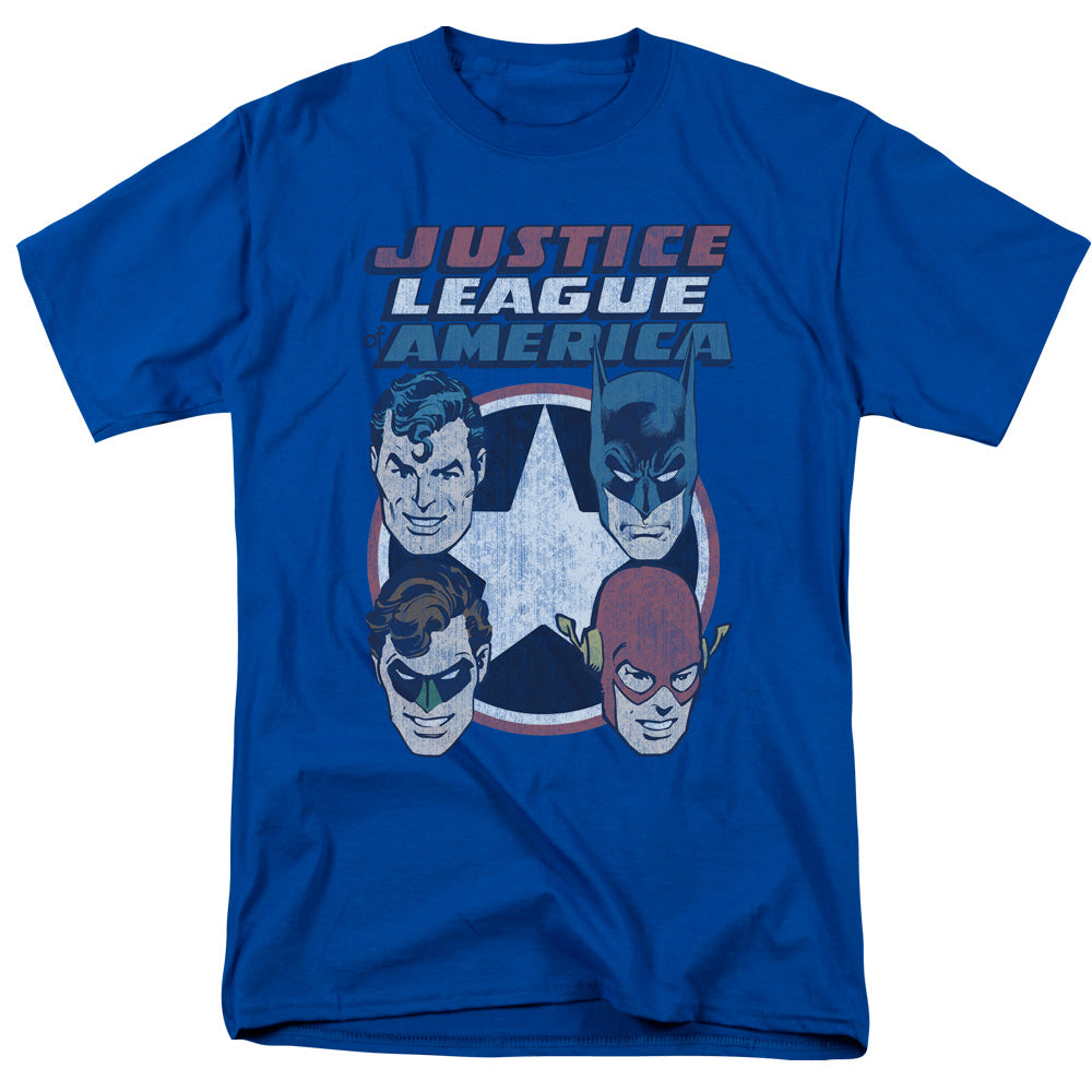 AN OFFCIALLY LICENSED DCO 4 STARS MEN'S REGULAR FIT T-SHIRT ROYAL