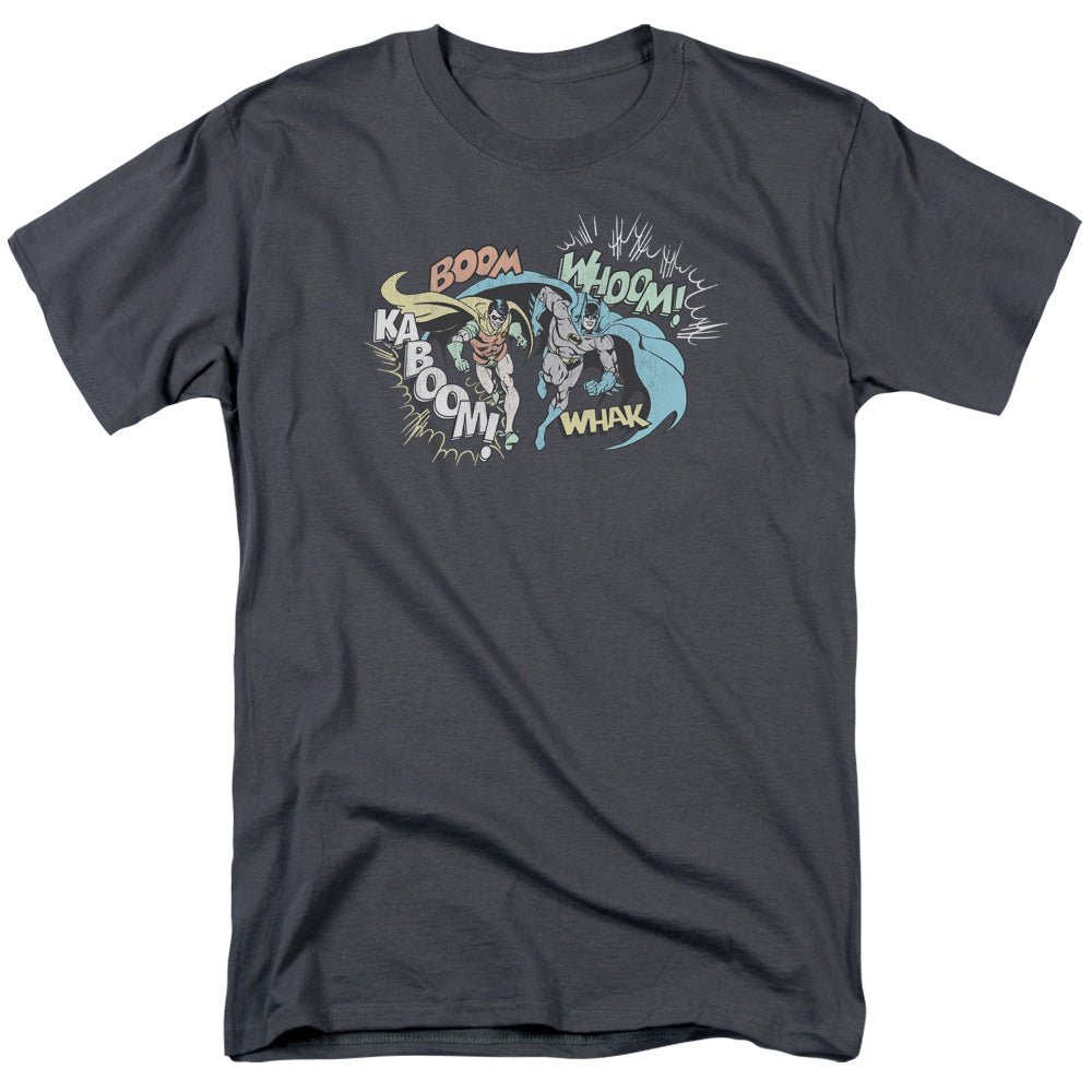 AN OFFCIALLY LICENSED DCO ACTION DUO MEN'S REGULAR FIT T-SHIRT CHARCOAL
