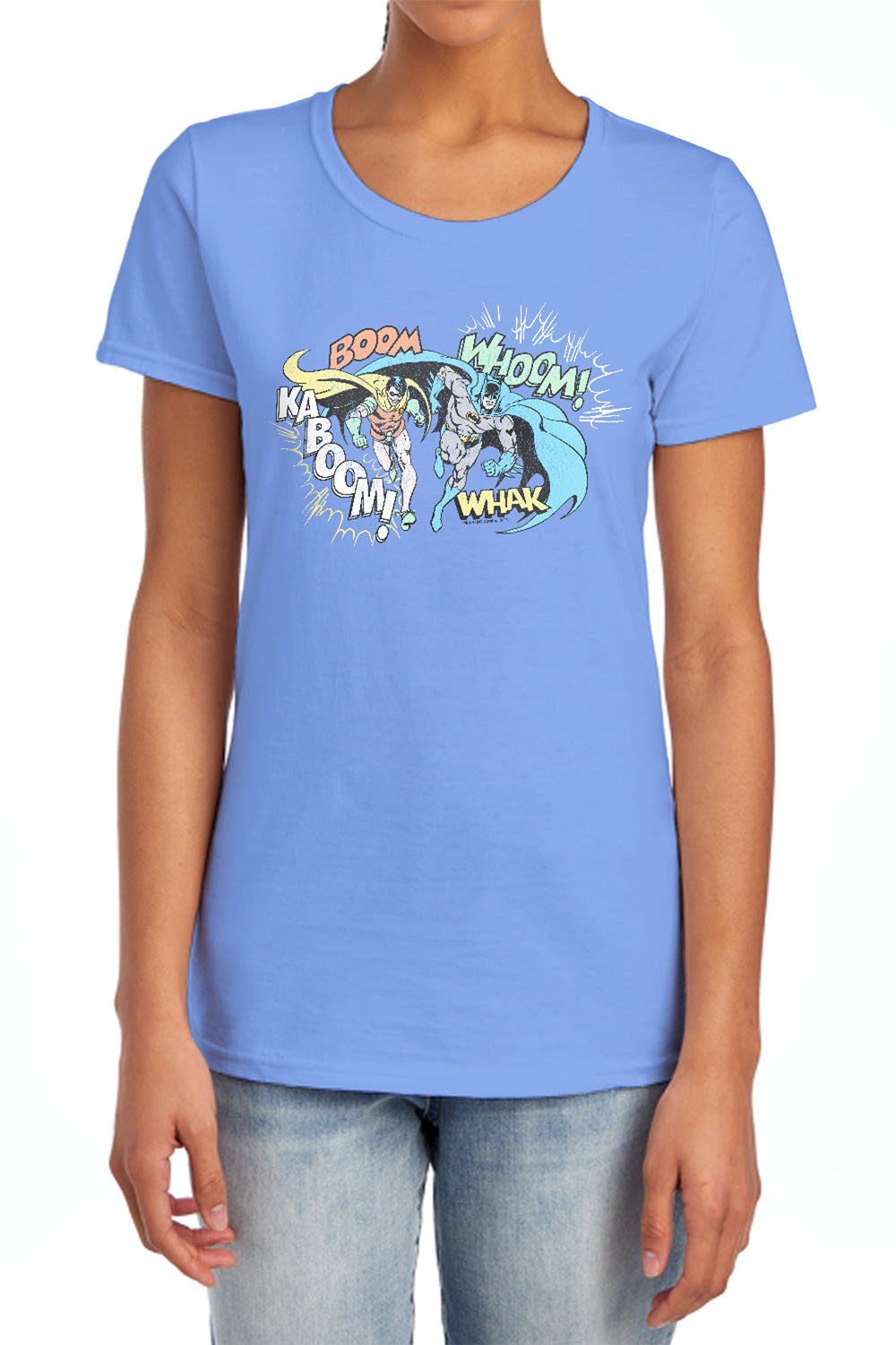 AN OFFCIALLY LICENSED DCO ACTION DUO WOMEN'S REGULAR FIT T-SHIRT CHARCOAL