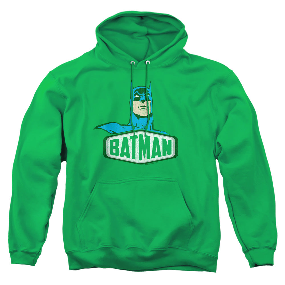 AN OFFCIALLY LICENSED DCO BATMAN SIGN ADULT UNISEX PULLOVER HOODIE KELLY GREEN