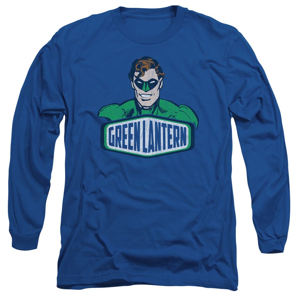 AN OFFCIALLY LICENSED DCO GREEN LANTERN SIGN MEN'S LONG SLEEVE T-SHIRT ROYAL