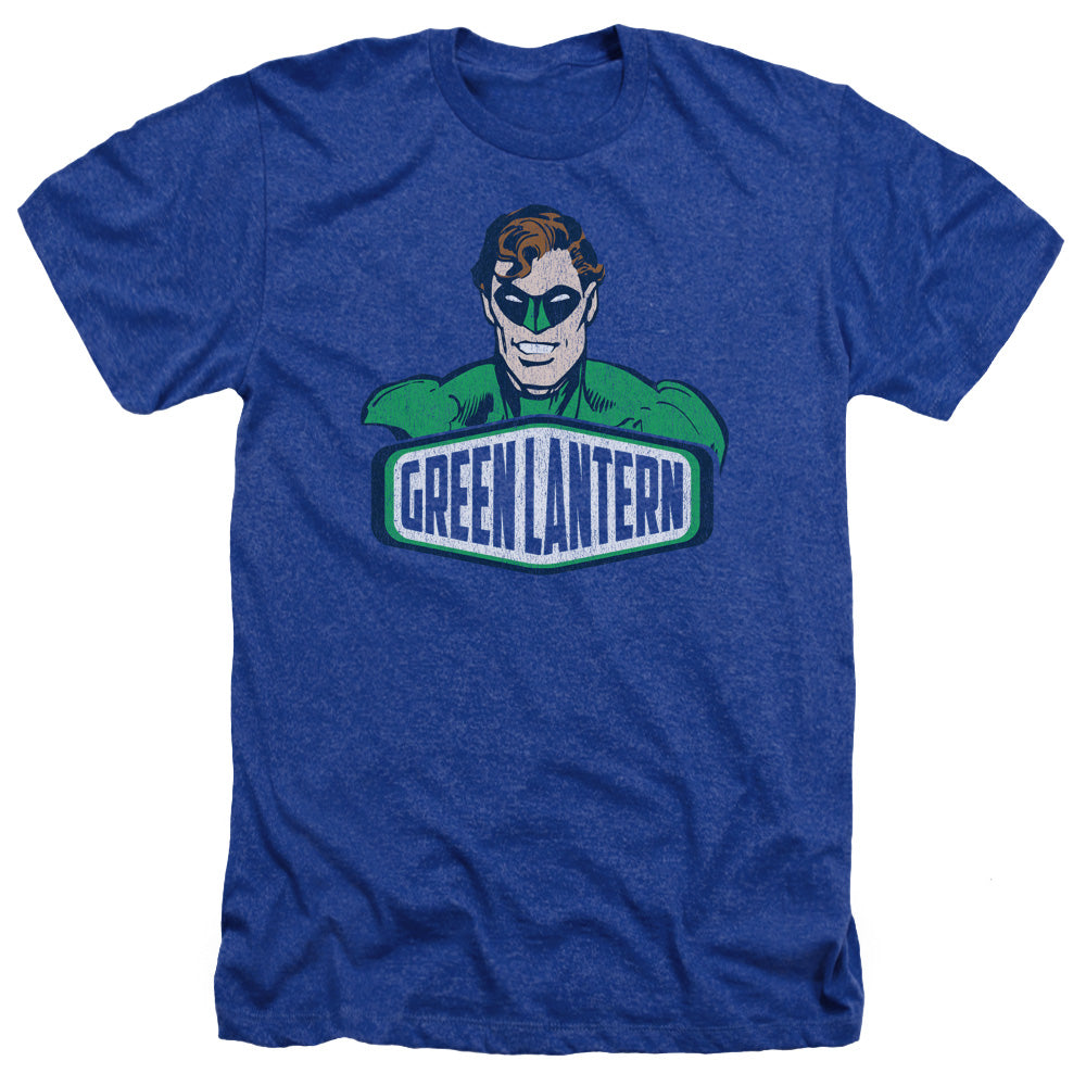 AN OFFCIALLY LICENSED DCO GREEN LANTERN SIGN MEN'S HEATHER T-SHIRT ROYAL