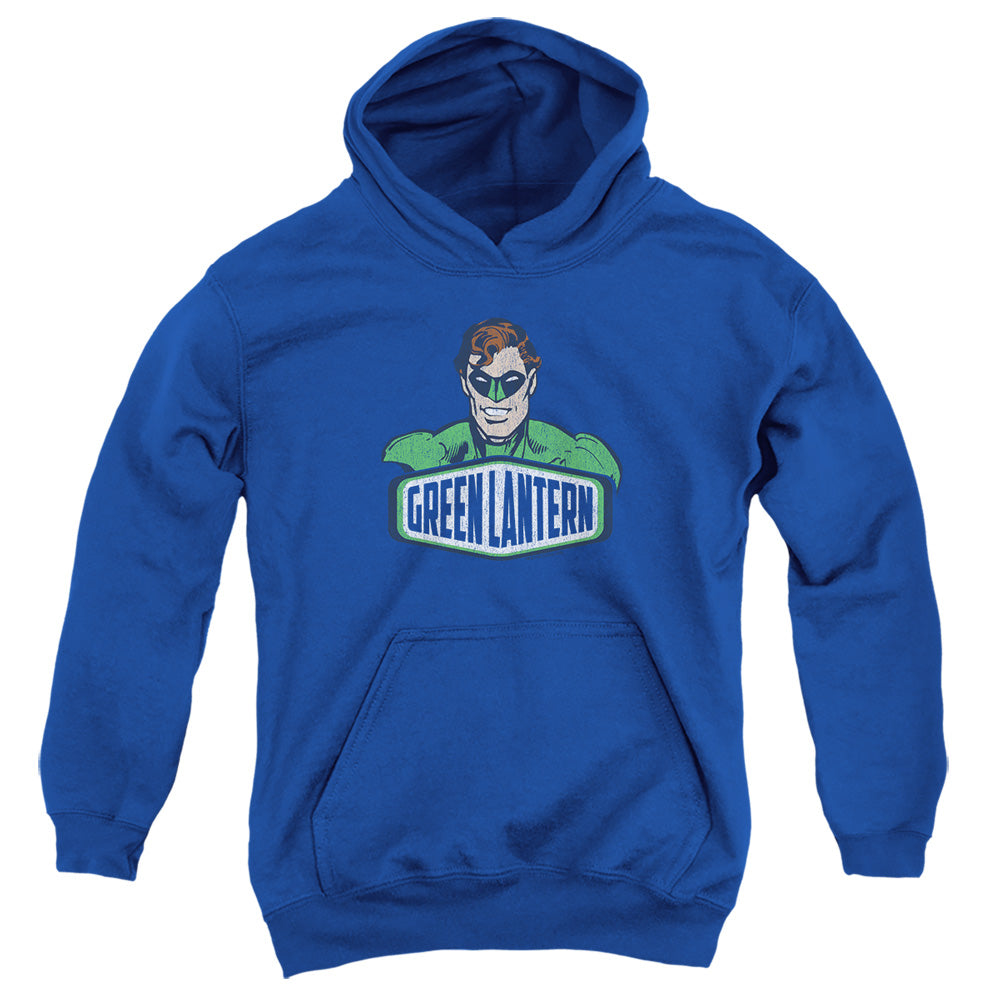 AN OFFCIALLY LICENSED DCO GREEN LANTERN SIGN YOUTH HOODIE ROYAL