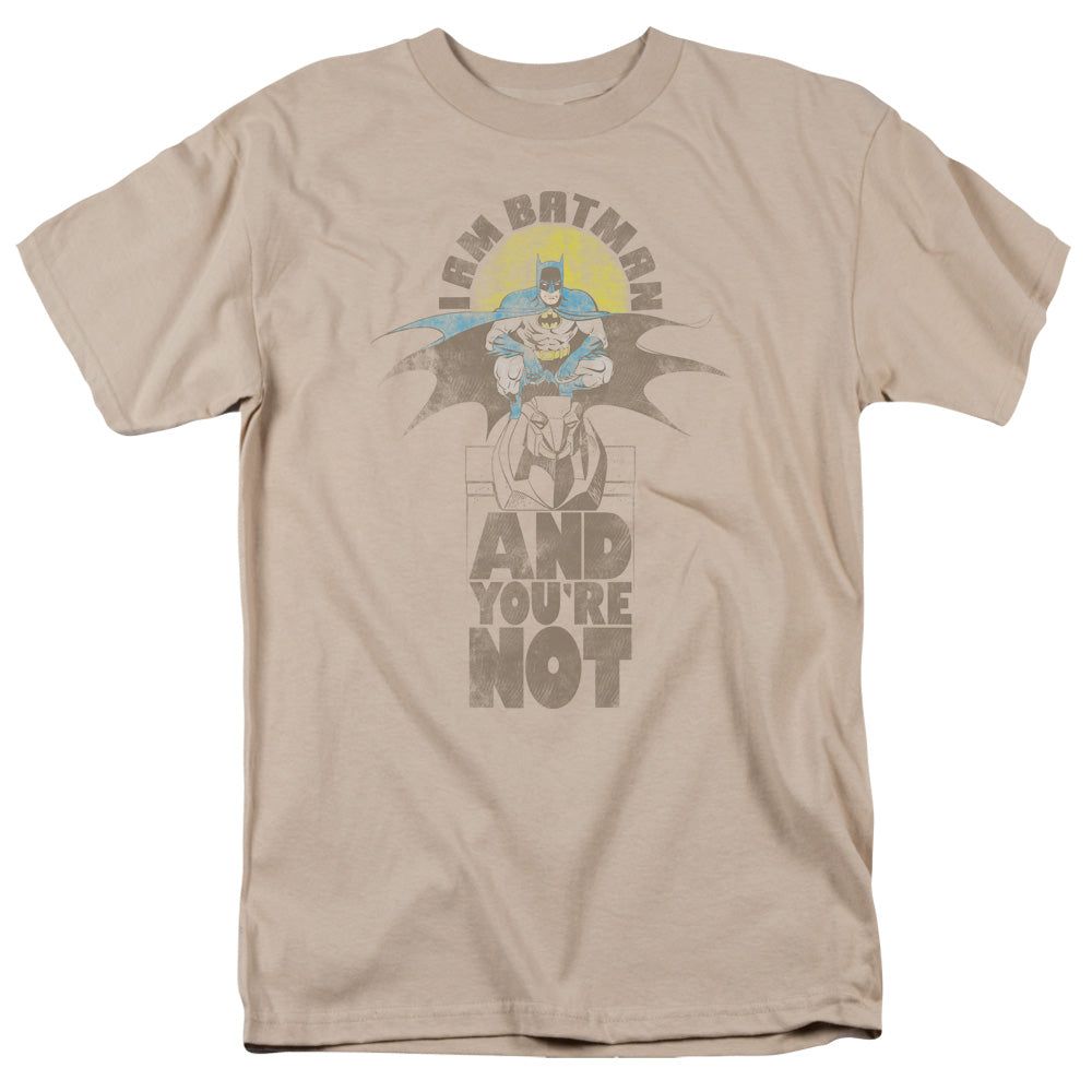 AN OFFCIALLY LICENSED DC AND YOURE NOT MEN'S REGULAR FIT T-SHIRT SAND