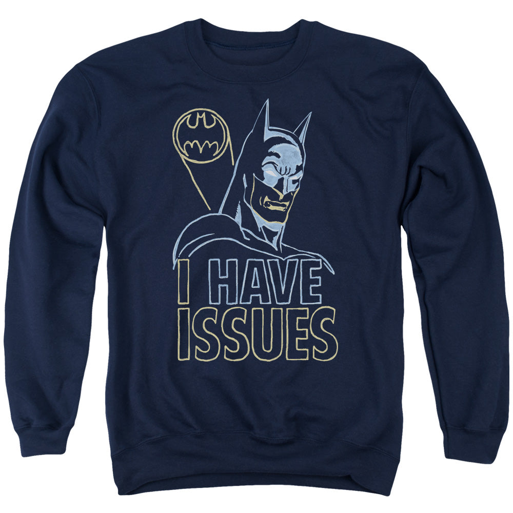 AN OFFCIALLY LICENSED DC ISSUES ADULT UNISEX CREWNECK SWEATSHIRT NAVY