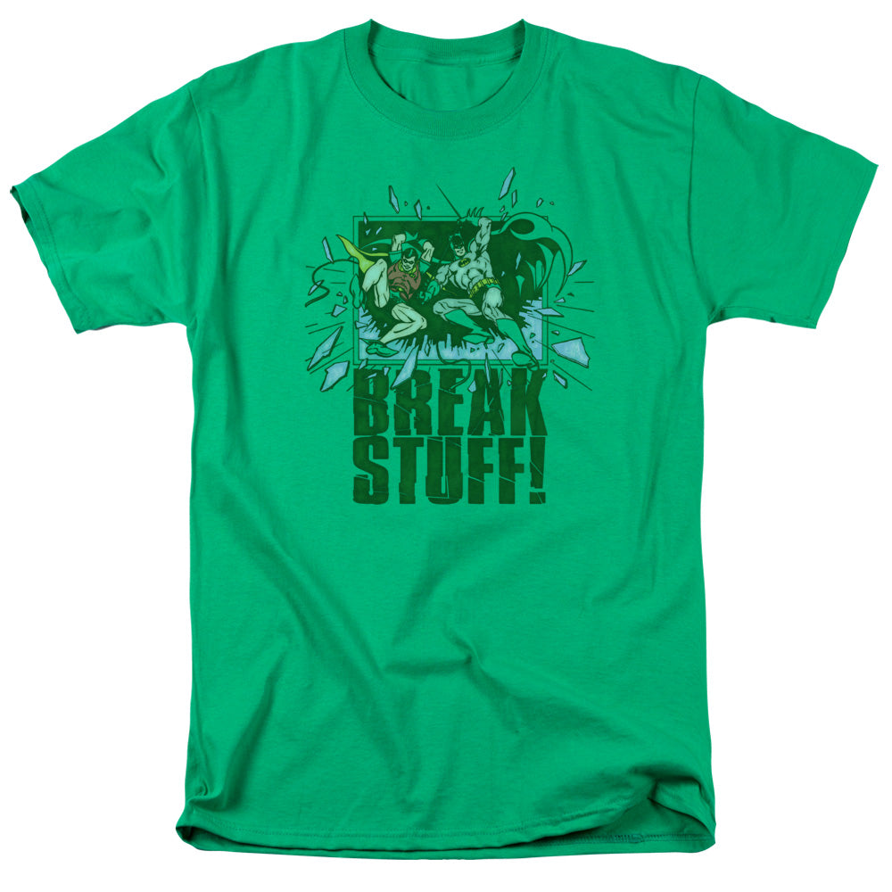 AN OFFCIALLY LICENSED DC BREAK STUFF MEN'S REGULAR FIT T-SHIRT KELLY GREEN