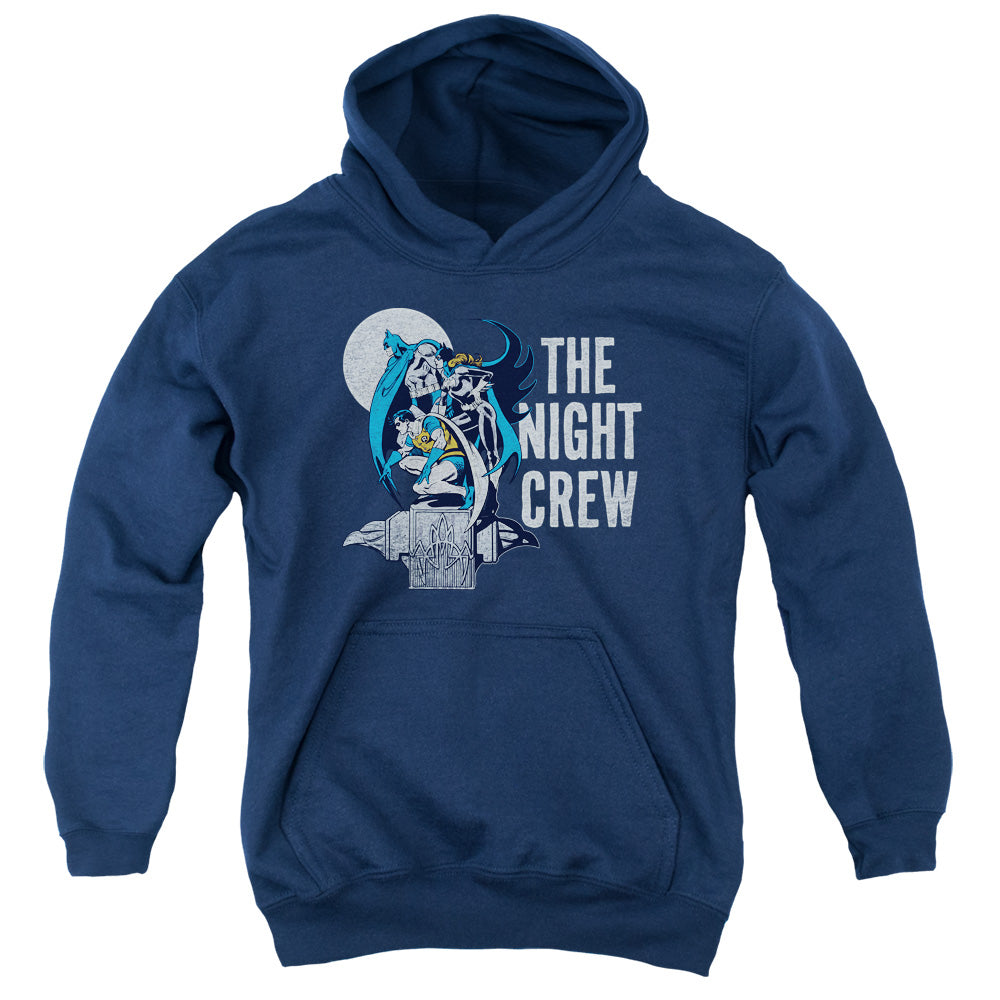 AN OFFCIALLY LICENSED DC NIGHT CREW YOUTH HOODIE NAVY
