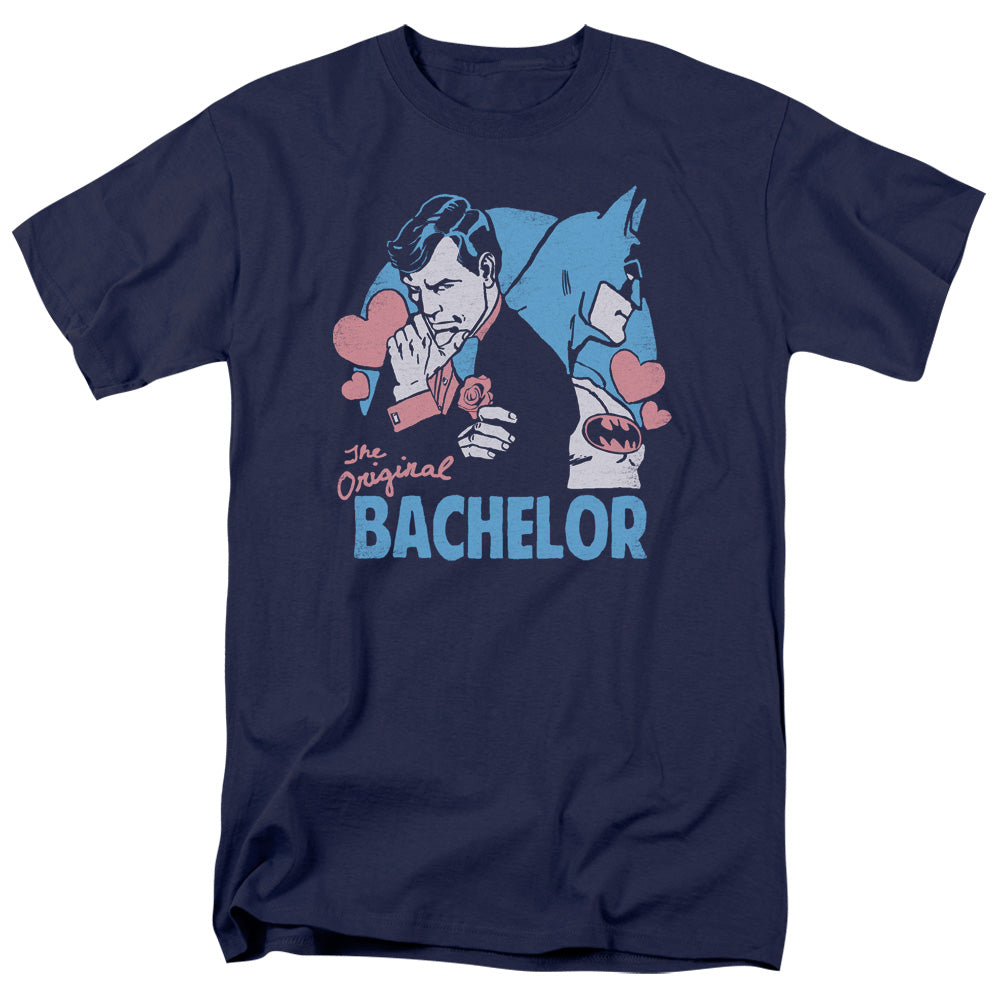 AN OFFCIALLY LICENSED DC BACHELOR MEN'S REGULAR FIT T-SHIRT NAVY