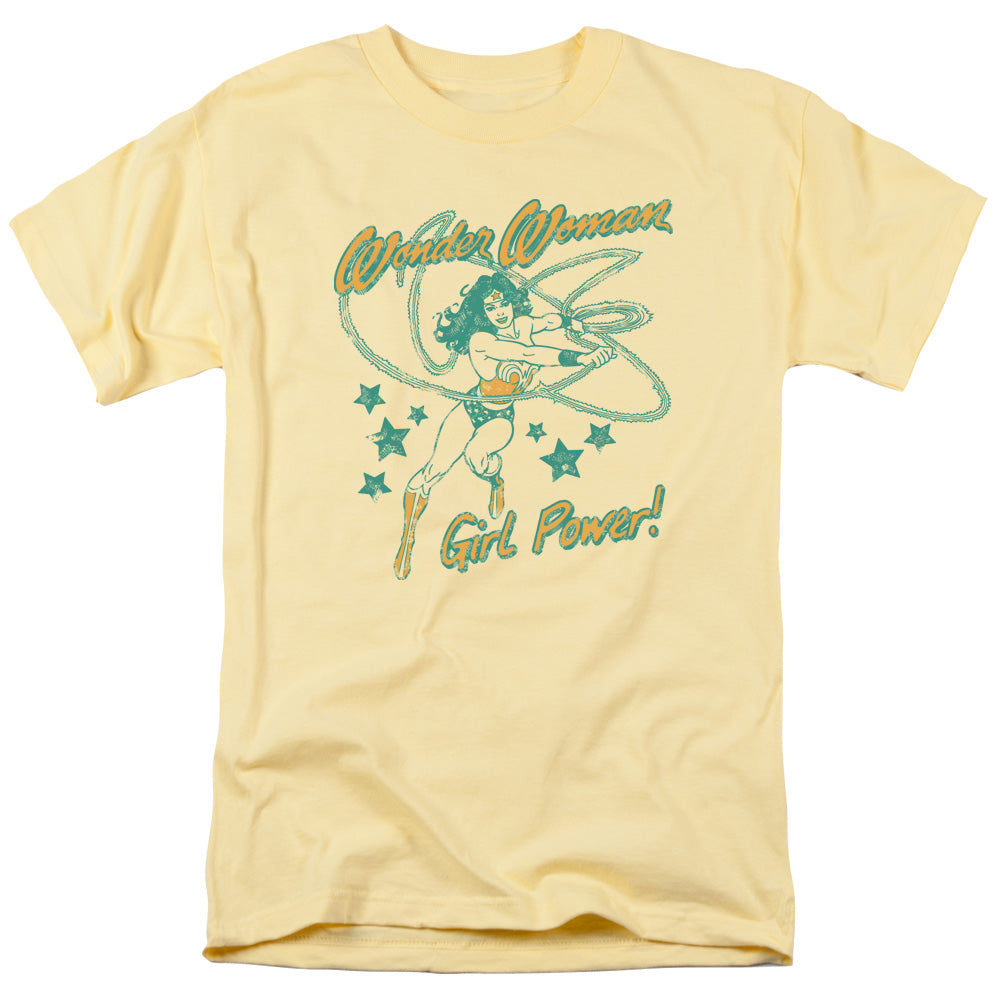 AN OFFCIALLY LICENSED DC WW GIRL POWER MEN'S REGULAR FIT T-SHIRT BANANA