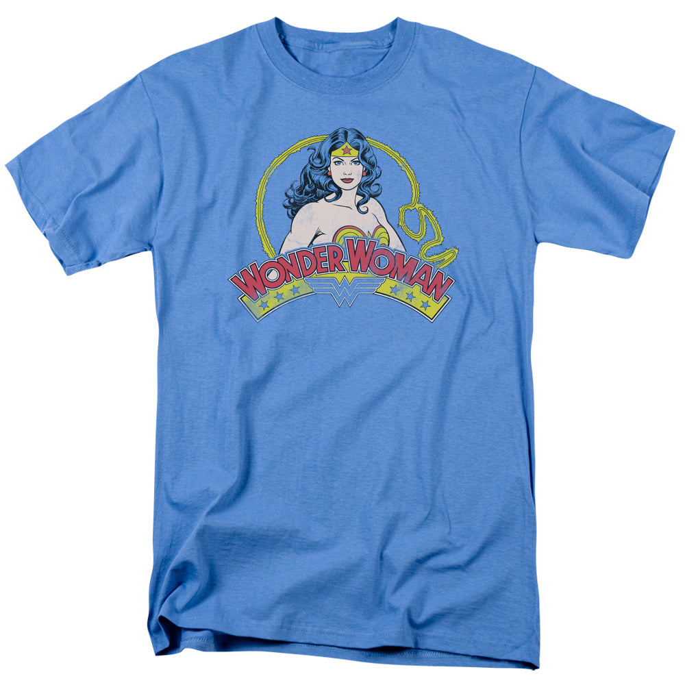 AN OFFCIALLY LICENSED DC VINTAGE WOMAN MEN'S REGULAR FIT T-SHIRT CAROLINA BLUE