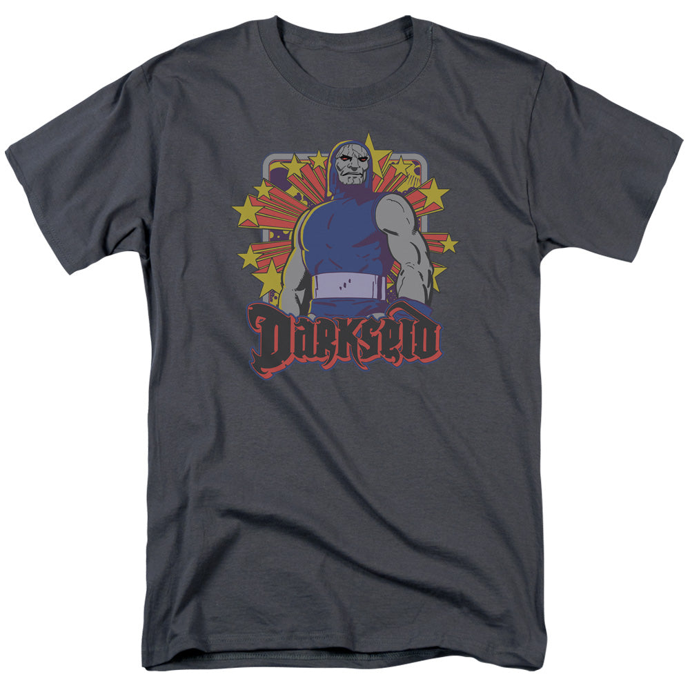 AN OFFCIALLY LICENSED DC DARKSEID STARS MEN'S REGULAR FIT T-SHIRT CHARCOAL