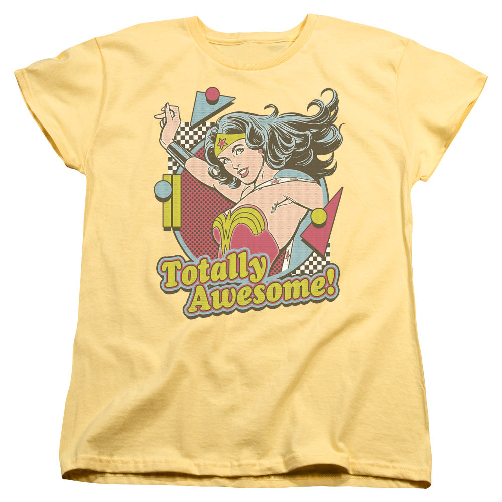 AN OFFCIALLY LICENSED DC TOTALLY AWESOME WOMEN'S REGULAR FIT T-SHIRT BANANA