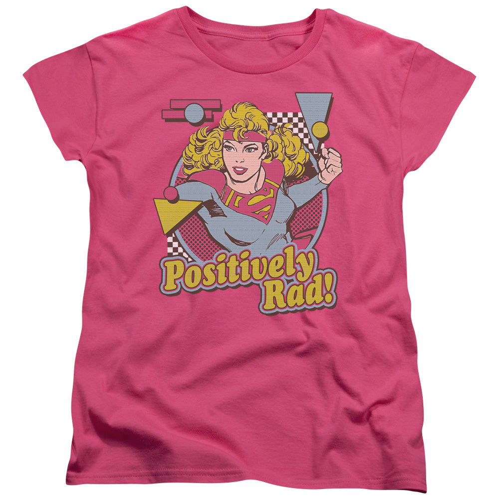 AN OFFCIALLY LICENSED DC POSITIVELY RAD WOMEN'S REGULAR FIT T-SHIRT HOT PINK