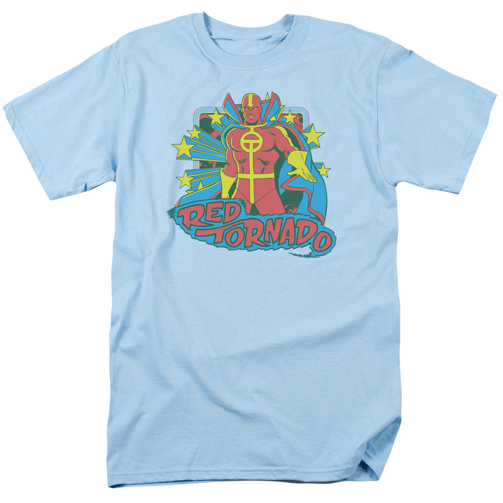 AN OFFCIALLY LICENSED DC RED TORNADO STARS MEN'S REGULAR FIT T-SHIRT LIGHT BLUE