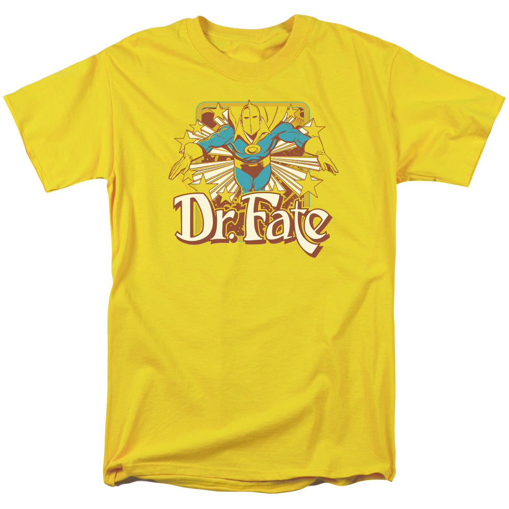 AN OFFCIALLY LICENSED DC DR FATE STARS MEN'S REGULAR FIT T-SHIRT YELLOW