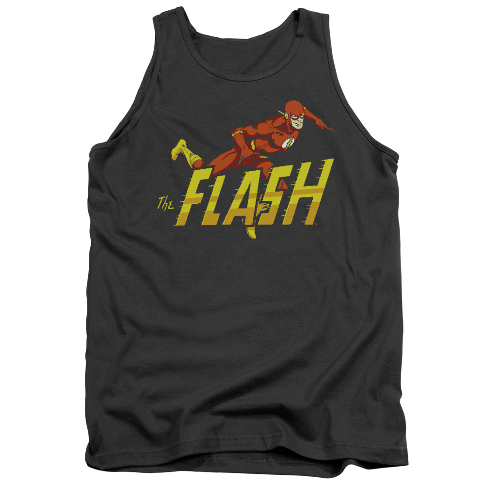 AN OFFCIALLY LICENSED DC FLASH 8 BIT FLASH ADULT UNISEX TANK TOP BLACK