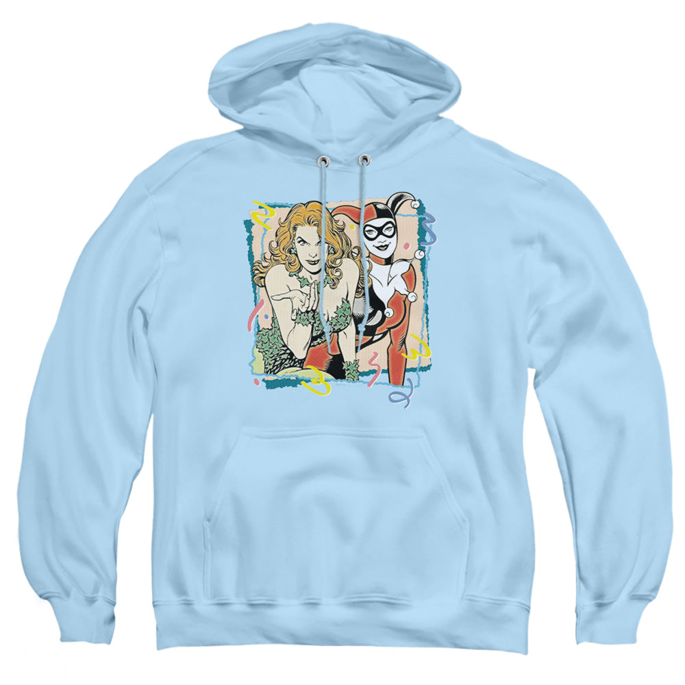 AN OFFCIALLY LICENSED DC TOTALLY HARVEY & IVY ADULT UNISEX PULLOVER HOODIE LIGHT BLUE