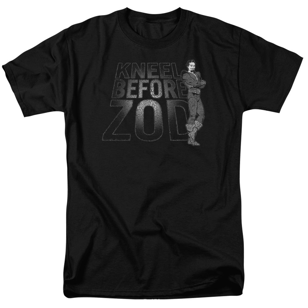 AN OFFCIALLY LICENSED DC KNEEL ZOD MEN'S REGULAR FIT T-SHIRT BLACK