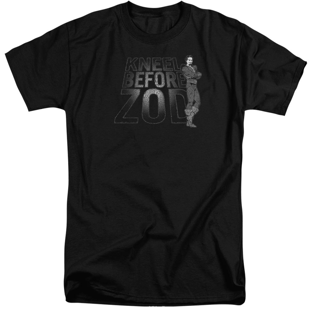 AN OFFCIALLY LICENSED DC KNEEL ZOD MEN'S TALL FIT T-SHIRT BLACK