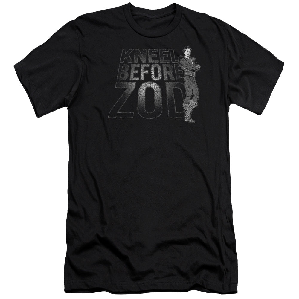 AN OFFCIALLY LICENSED DC KNEEL ZOD MEN'S PREMIUM SLIM FIT T-SHIRT BLACK