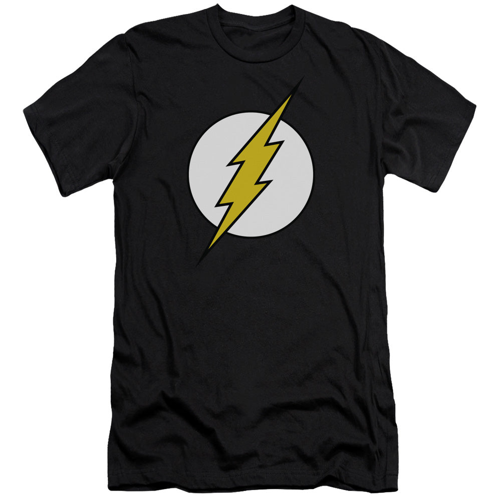 AN OFFCIALLY LICENSED DC FLASH FL CLASSIC MEN'S PREMIUM SLIM FIT T-SHIRT BLACK