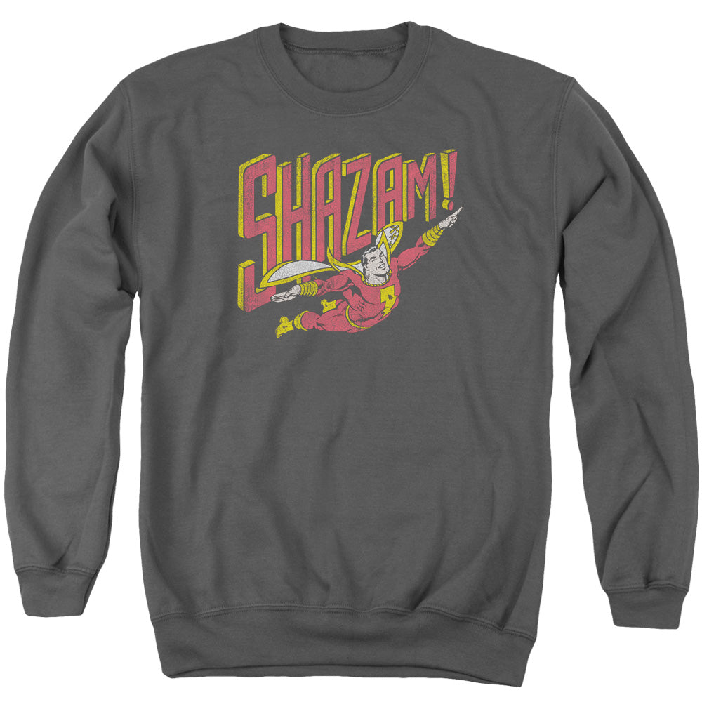 AN OFFCIALLY LICENSED DC RETRO MARVEL ADULT UNISEX CREWNECK SWEATSHIRT CHARCOAL