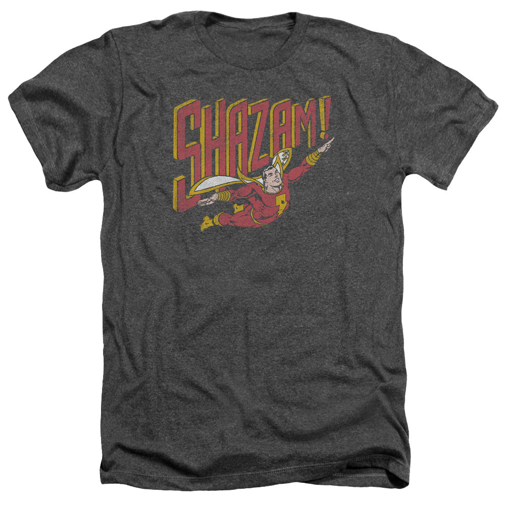 AN OFFCIALLY LICENSED DC RETRO MARVEL MEN'S HEATHER T-SHIRT CHARCOAL