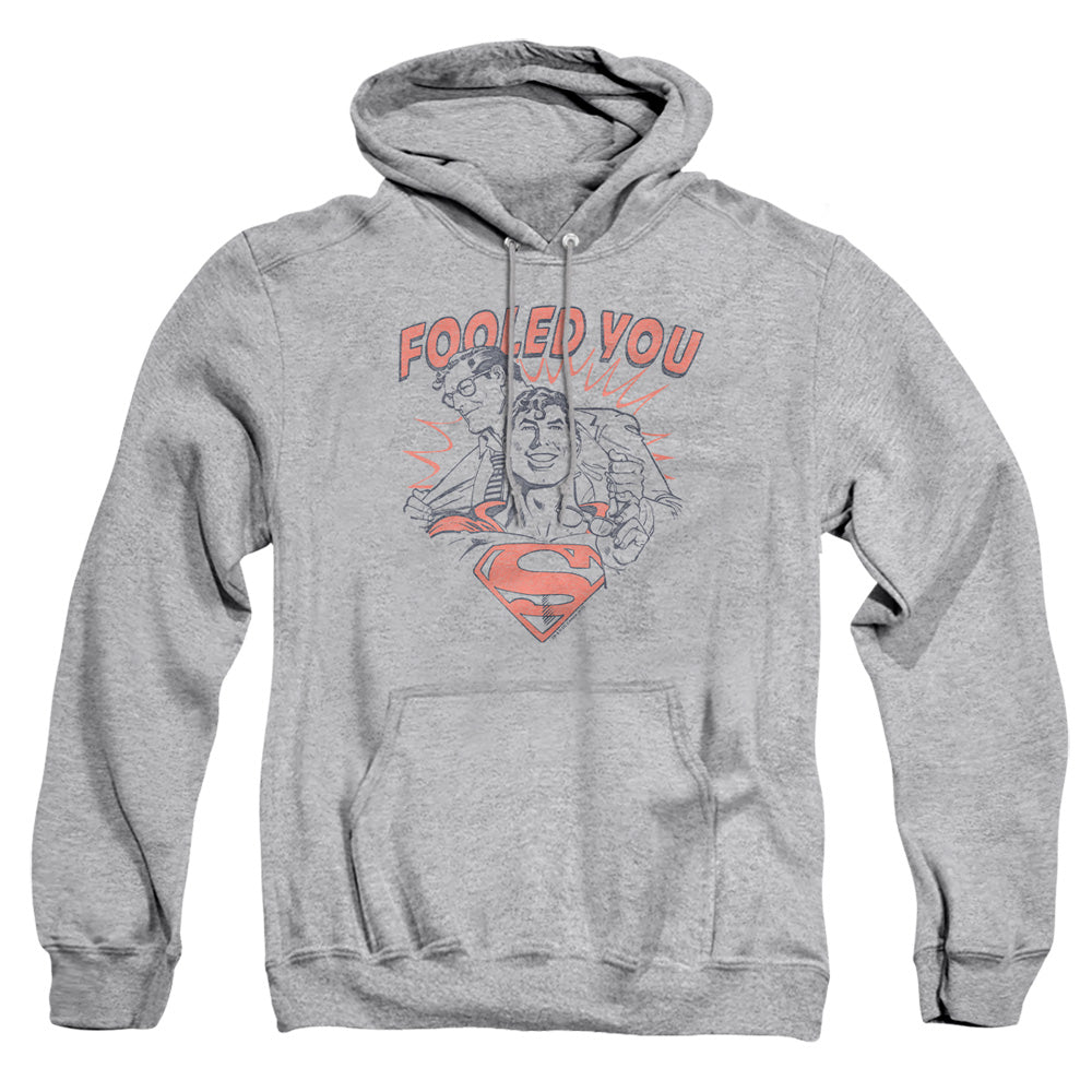 AN OFFCIALLY LICENSED DC FOOLED YOU ADULT UNISEX PULLOVER HOODIE ATHLETIC HEATHER