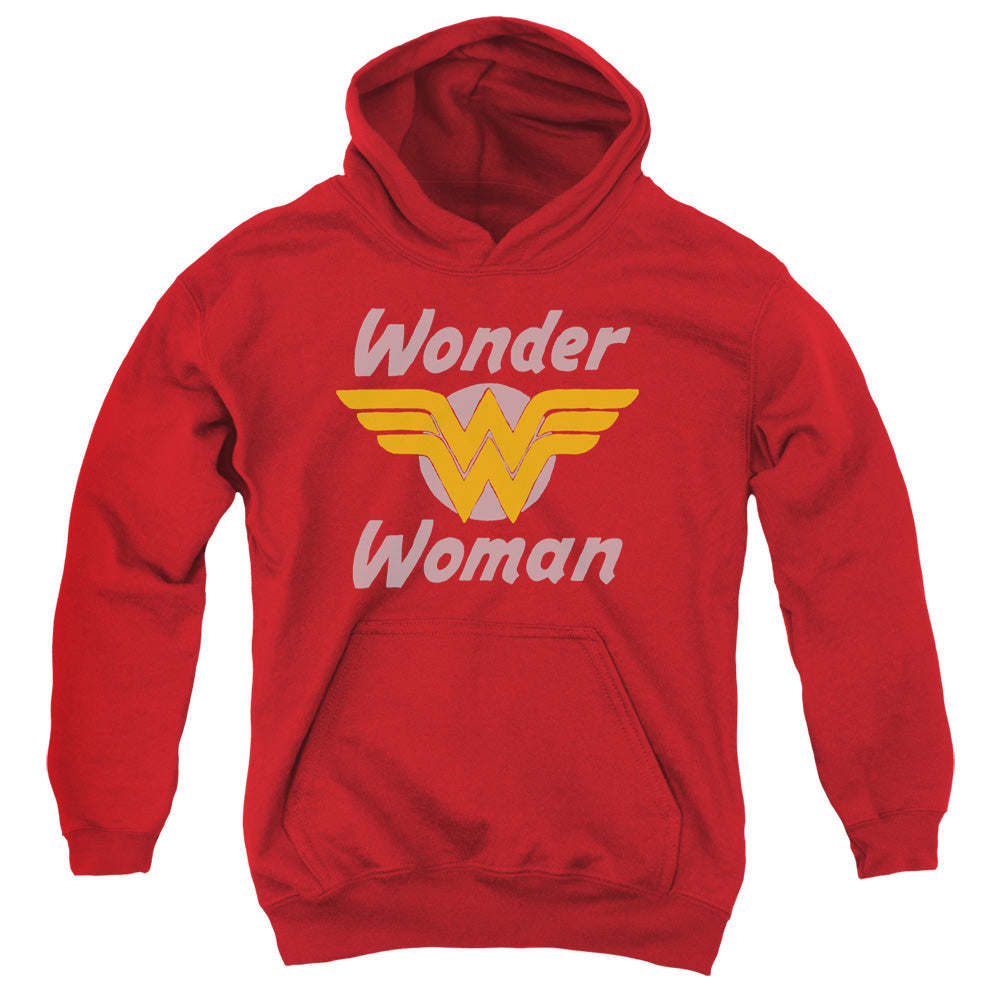 AN OFFCIALLY LICENSED DC WONDER WINGS YOUTH HOODIE RED