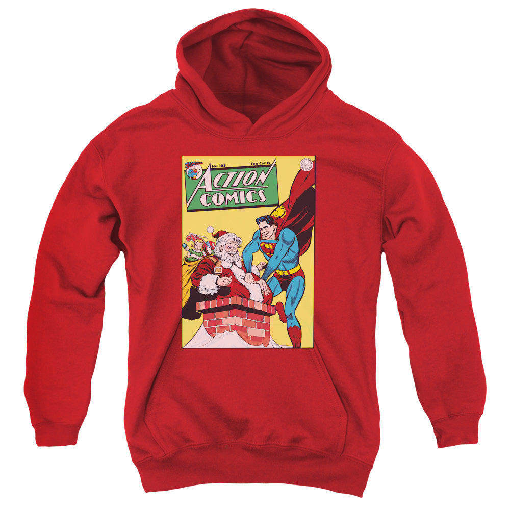 AN OFFCIALLY LICENSED DC COVER NO. 105 YOUTH HOODIE RED