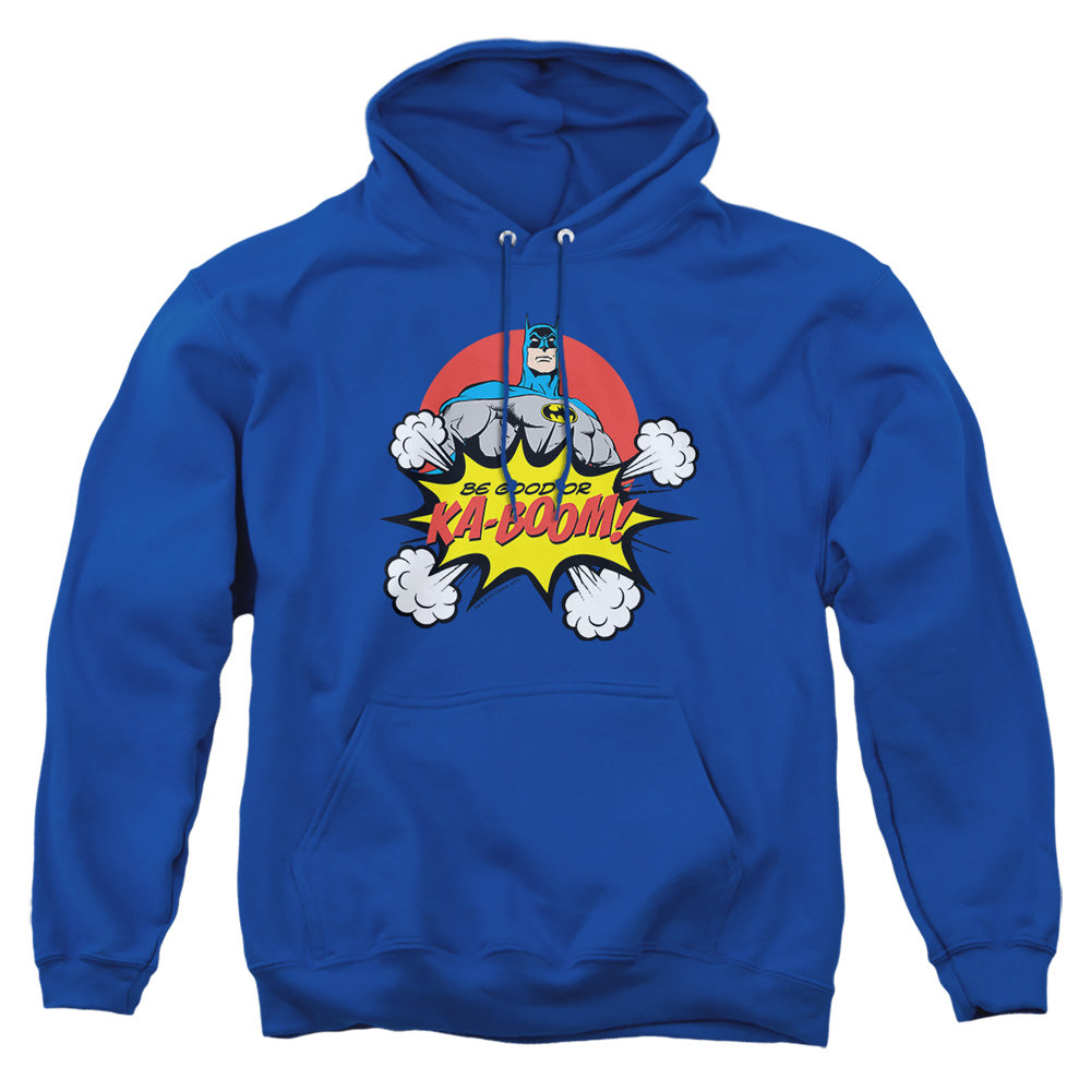 AN OFFCIALLY LICENSED DC KABOOM ADULT UNISEX PULLOVER HOODIE ROYAL