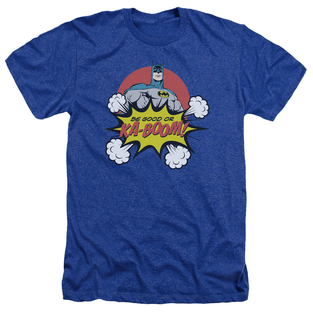 AN OFFCIALLY LICENSED DC KABOOM MEN'S HEATHER T-SHIRT ROYAL