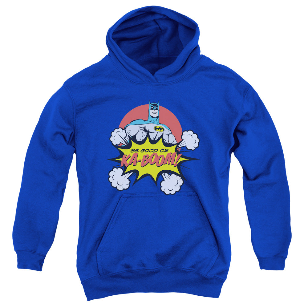 AN OFFCIALLY LICENSED DC KABOOM YOUTH HOODIE ROYAL
