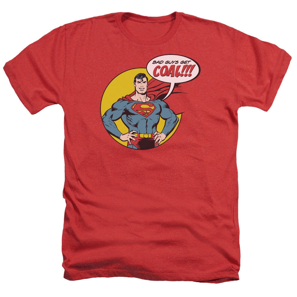 AN OFFCIALLY LICENSED DC COAL MEN'S HEATHER T-SHIRT RED