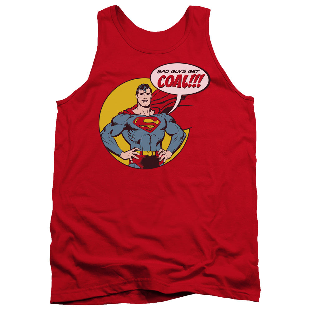 AN OFFCIALLY LICENSED DC COAL ADULT UNISEX TANK TOP RED