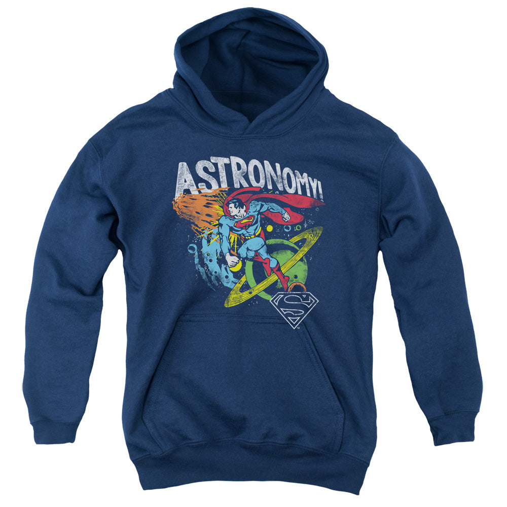 AN OFFCIALLY LICENSED DC ASTRONOMY YOUTH HOODIE NAVY