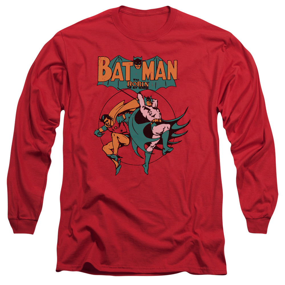 AN OFFCIALLY LICENSED DC STARLING SHOCK MEN'S LONG SLEEVE T-SHIRT RED