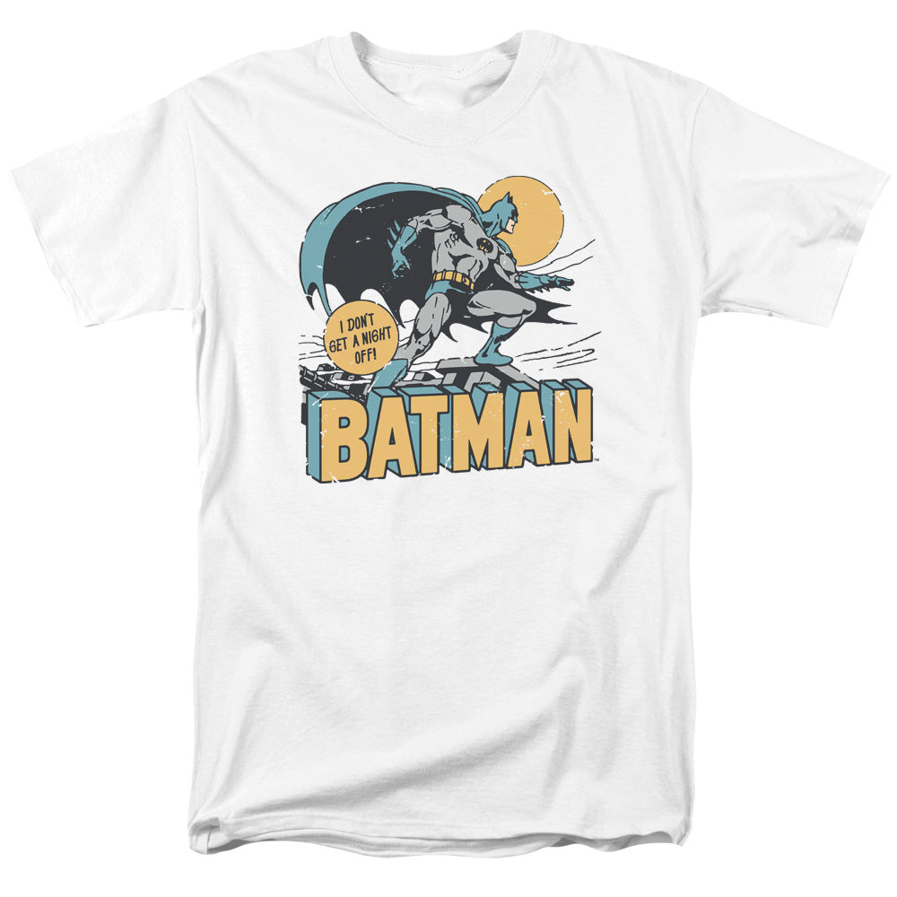 AN OFFCIALLY LICENSED DC NIGHT OFF MEN'S REGULAR FIT T-SHIRT WHITE