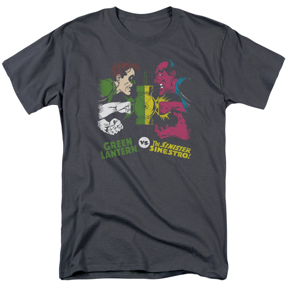 AN OFFCIALLY LICENSED DC GL VS SINESTRO MEN'S REGULAR FIT T-SHIRT CHARCOAL