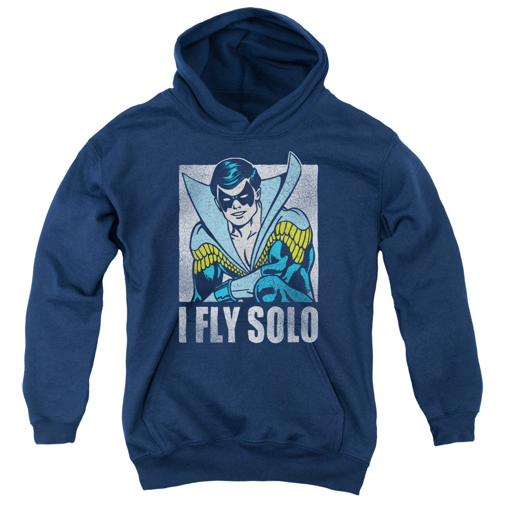 AN OFFCIALLY LICENSED DC FLY SOLO YOUTH HOODIE NAVY
