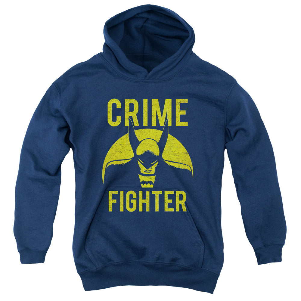 AN OFFCIALLY LICENSED DC FIGHT CRIME YOUTH HOODIE NAVY