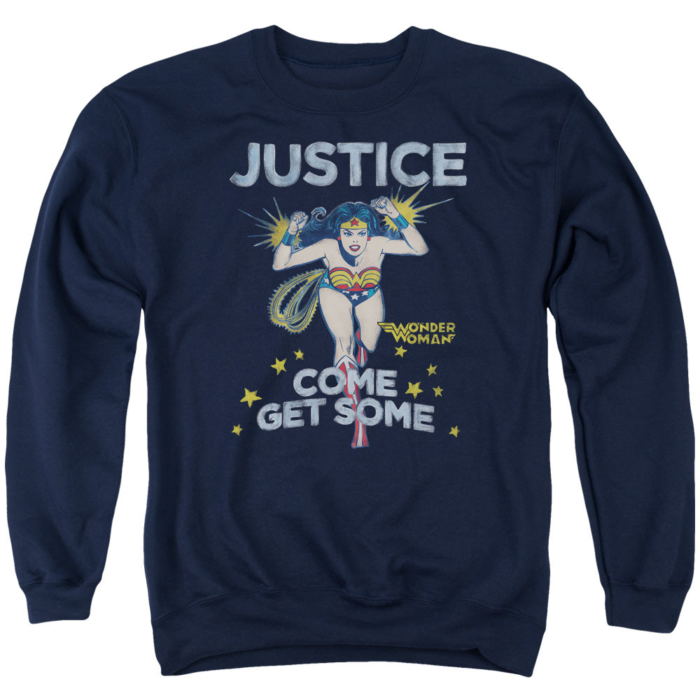 AN OFFCIALLY LICENSED DC GET SOME ADULT UNISEX CREWNECK SWEATSHIRT NAVY