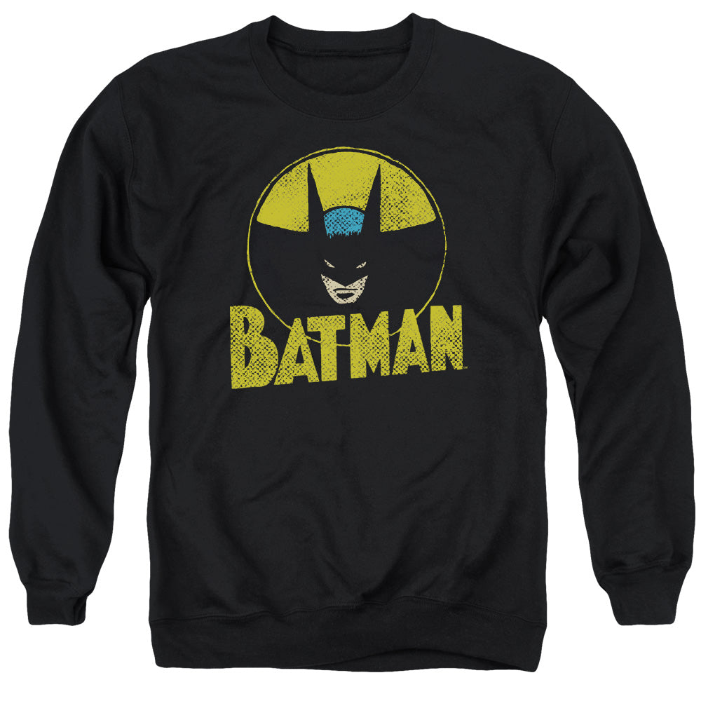 AN OFFCIALLY LICENSED DC CIRCLE BAT ADULT UNISEX CREWNECK SWEATSHIRT BLACK